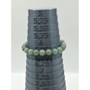 Bead Bracelet Jade 22 Bead on Strech Cord